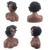 Perucas de cabelo humano curto para mulheres negras encaracolado ondulado rendas peruca dianteira brasileira cheia com cabelos de bebê (10, 130% densidade) DIVA1