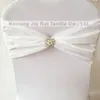 Ücretsiz Nakliye 20 PCS Moda ve Romantik Beyaz Organza Pileli Sandalye Dekor için Broş Sandalye Band ile