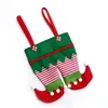 Sacchetto di caramelle natalizie Pantaloni di Babbo Natale Decorazioni tascabili Bellissimi regali con bottiglie di bavaglio
