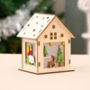 DIY Kerstboom Huis Opknoping Ornamenten Xmas Festival Decoratie LED Licht Houten Huis Vakantie Decor Baby Xmas Gift C5389