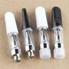 Liso branco / preto de cerâmica preto Cartucho de óleo grosso Wickless Cerâmica Atomizer Ecig Vape Pen .5ml 1ML TH205 Carrinhos Vaporizador Carrinhos PP Tubo Embalagem