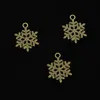 100pcs Zinc Alloy Charms Antique Bronze Plated snow snowflake Charms for Jewelry Making DIY Handmade Pendants 22*16mm