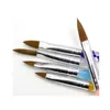 Fem storlek högkvalitativ professionell akrylvätska för nagelkonst penna borste UV gel nagel akryl pulver 5 st / parti