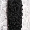 Brazylijski Kinky Curly 1g / Strand Micro Link Ludzkie Przedłużanie Włosów 100G Micro Bead Hair Extensions 100g Micro Loop Ring Hair Extension