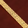 Bracciale da uomo in oro giallo 18 carati Braccialetti a catena robusta con maglie da polso Gioielli spessi Regalo maschile Accessori stella intagliata Gratis