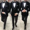 Yüksek Kalite Yakışıklı Kruvaze Groomsmen Şal Yaka Damat Smokin Erkek Takım Elbise Düğün / Balo İyi Adam Blazer (Ceket + Pantolon + Kravat) m132