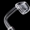 Long neck quartz banger 4mm bowl with domeless 10mm 14mm 19mm polished joint for glass bog dab rigs