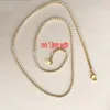 wholesale fashion custom 18k gold jewelry mini tennis chain 2.0mm gold color hip hop iced diamond necklace jewelry