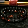 2018 New 2Pcs/ Set of Luxury Natural Tiger Eye Stone Bracelet Ladies And Gentlemen Jewelry Necklace Bracelet Gift Men's Bracelet