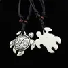 Jewelry Whole 12PCSLOT Tribal Totem Faux Bone Resin Carved frog sun Sea Turtle Pendant Necklace Tortoise Amulet Talisman Gift5251704