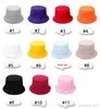 Couleur solide Beanie Caps Outdoor hat enfants grille Seau Chapeau Casual Fleur Soleil Bassin Imprimé Toile Topee enfants pêcheur Bébé casquettes M0979