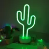 Enseigne au néon en gros LED veilleuse Cactus cocotier arbre de Noël ananas néon lampe de table de bureau lumière pour fête de festival déco