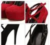 2013 New Red Strappy Heels Pumps Sexy Wedding Club Party Platform High Stiletto Heels Shoes