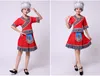 Chinese traditionele Hmong kostuum (top + ruche rokken) kleding sets miao dansjurk chinese folk dance dames podium slijtage