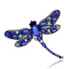Designercrystal Vintage Dragonfly Broches Vrouwen Grote Insect Broche Pin Mode Jurk Jas Accessoires Leuke Sieraden Shinny Rhinestone Gift