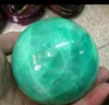 60 mm Glow dans le Dark Natural Green Fluorite Magic Crystal Crystal Healing Ball Stand5180334