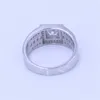 Vecalon 남성 보석 진짜 100 Soild 925 Sterling Silver Ring 1CT DiaMonique CZ 약혼 웨딩 밴드 링 아버지 8003838