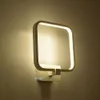 Modern 15W LED Bedroom Wall Lamp Square White Aluminum Frame Mirror Front Creative Stair Corridor Bathroom Light Sconces