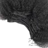 エバーマギックヘアアフロ巻き巻き巻きクリップブラジルバージンヘア8インチ-28インチ7個セットナチュラルカラー120g /セット