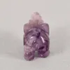 1 st Natural Healing Amethyst Elephant Pocket Carved Gemstone Crafts Crystal Animal Totem Spirit Stone Figurines