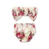 Neonate Modello fiori Stampato stile reggiseno Top Fiori Slip Costumi da bagno divisi Costumi da bagno per bambini Costumi da bagno per principessa Costumi da bagno per bambini 5 taglie a