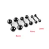 Punk mode kvinnor kropps smycken öron studs broskelix tragus piercing örhängen 18g pole rostfritt stål barbell örhängen nagel 50pcs / parti