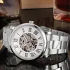 Vinnare Business Men Mechanical Hand Wind Watches Herr Fashion Casual Skeleton Dial Analog Hela armbandsur Slzg21225J