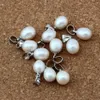 20個の楕円形の真珠のチャームペンダントジュエリーを作る宝石類のネックレスDIYアクセサリー
