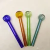 queimador de óleo vidro mini tubos de fumantes de mão coloridos pequenos pirex tubo reto pyrex tubo colorido