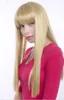 100% Real Hair! ladies fashion wig, human hair wig hell blond smooth