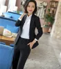 Eleganti blazer da donna a righe da lavoro d'ufficio 2018 New Spring Fashion manica intera monopetto tinta unita giacca da donna blazer gonna tuta