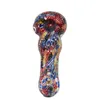 High Quality Glass Spoon Pipes Dazzle Colour Petals Glass Smoking Pipe 4.02 inch tobacco hand piipe Factory Price