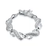 Big White Dragon Bracelet - Men's sterling silver plated bracelet ;Wedding gift ! men and women 925 silver bracelet SPB036