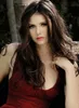 Nina Dobrev Long Wavy Middle Part Hairstyle Synthetic Hair Womens Wigs 20 Inches