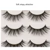 In stock Natural Handmade Black False Eyelashes Fashion Makeup Fake Eyelashes Cross Messy Soft 3D Eye Lashes 3pairs/set ottie