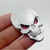 10pcs Lot 3D Skull Car Botek Chrome Universal Auto Art Tylna ciężarówka z naklejka na emblemat252s