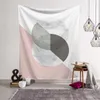 home dorm living room decoration pink geometric tapestry marble quotes wall hanging tenture decorative cloth tapestries