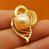 Fashion 10-11mm Large Pearl Necklace Pendant Copper Pendant Bracket and Pearl Valentine's Day Surprise Gift