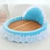 Princess Dog Bed Soft Sofa For Small Dogs Pink Lace Puppy House Pet Doggy Teddy Bedding Cat Dog Beds Nest Mat Kennels2233995