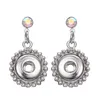 Noosa bouton pression boucle d'oreille cristal boucles d'oreilles Snap fleur bijoux ajustement 12mm boutons pression boucles d'oreilles simples pour les femmes