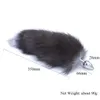 Fox Tail Silver Metal Anal Butt Plug Sex Toys Produits pour adultes