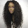 Przezroczyste HD Full Lace Human Hair Plecione Peruki Pre Zieszana Woda Wave Brazylijska 360 Peruka z przodu z włosami Dziecko Kinky Curly Front 130% Gęstość