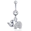 YYJFF D0158 (3 couleurs) bijoux style éléphant piercing corps ventre nombril anneau