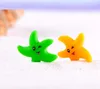 100 sztuk Żywica Lovely Starfish Miniatur Krajobraz Akcesoria do domu Ogród Tort Dekoracji Ornament Doll Craft DIY