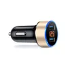 Podwójna ładowarka samochodowa USB 3.1A Zapalniczka samochodowa uniwersalna ładowarka samochodowa USB z wyświetlaczem napięcia samochodu dla iPhone6 ​​7 Sumsung Xiaomi