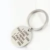 Stainless Steel Silver Round key ring 'I MEAN I FUCKING LOVE YOU' Couples Keychains Set,Personalized Couples Jewelry