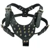 Large Dog Rivets Spiked Studded PU Leather Dog Harness for Pitbull Large Breed Dogs Pet Products