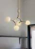 Nordic Creative Art Magic Bean Pendant Lights Glass Ball DNA Hanging Light Fixtures For Living Dining Room Restaurant