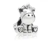 Fits Pandora Sterling Silver Bracelet Boy Girl Bella Robot Teapot Mouse Bear Beads Charms For European Snake Charm Chain Fashion DIY Jewelry