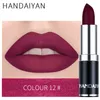 HANDAIYAN Matte Lipstick Waterproof Lipstick Long Lasting 12 Color Vitamin E Moisturizer Makeup Sexy Colors Mermaid Pigment Nude